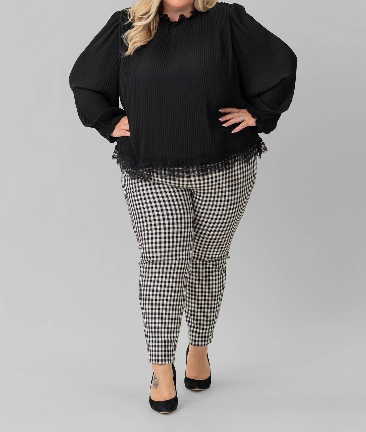 Karen Kane - Straight Leg Piper Pants - Plus