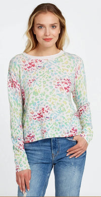 Autumn Cashmere - Multi Color Leopard Crew Sweater