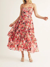 Storia - Fall Floral Midi Dress