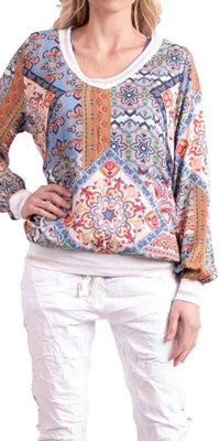 Gigi Moda - Chia Long Sleeve Paisley Blouse
