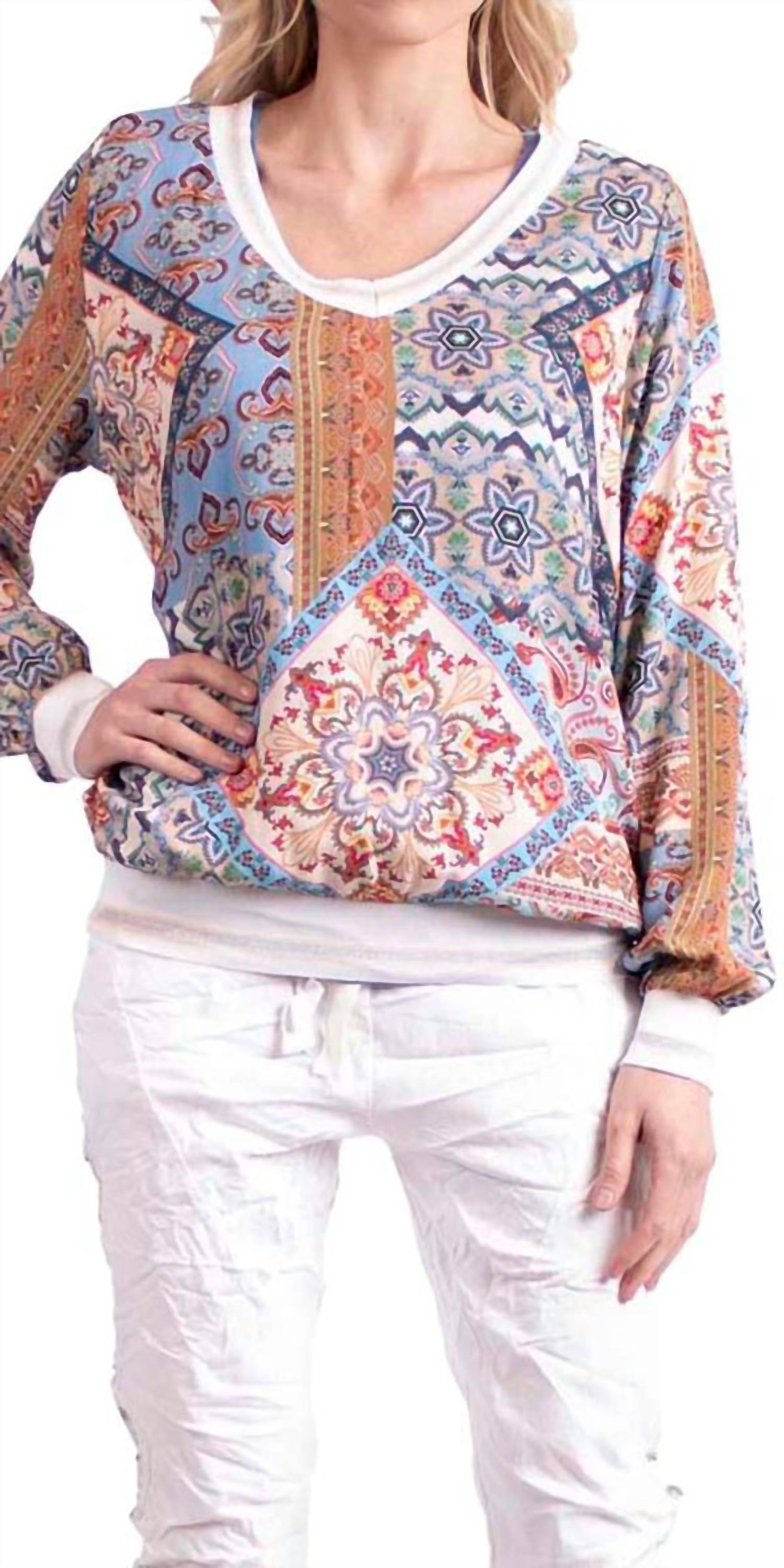 Gigi Moda - Chia Long Sleeve Paisley Blouse