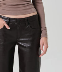 Citizens of Humanity FAYE RECYCLED LEATHER PANT in chocolate - women's pants - view 5