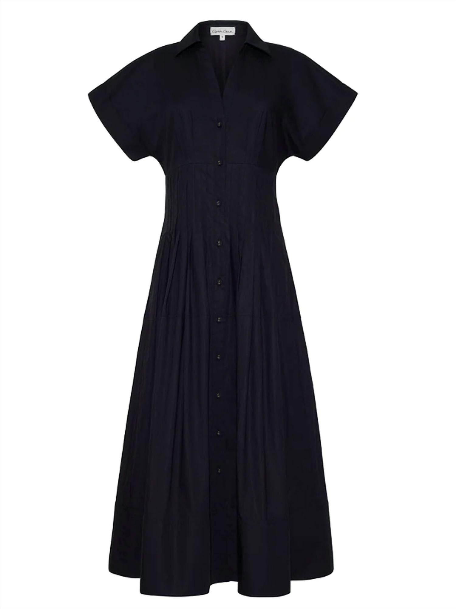 Cara Cara Nash Midi Dress in black - women's dress - alternate view
