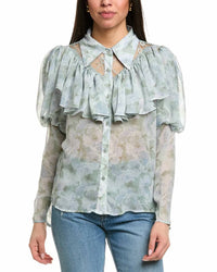 Beulahstyle - Floral Button Down Blouse