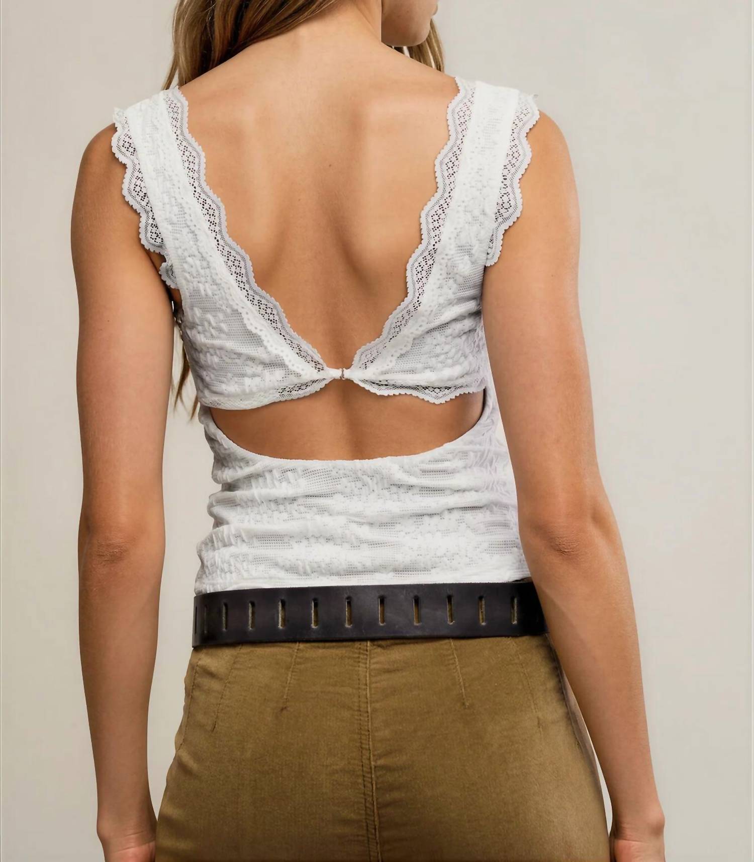 Free People - Loved You First Lace Cami Tea Top