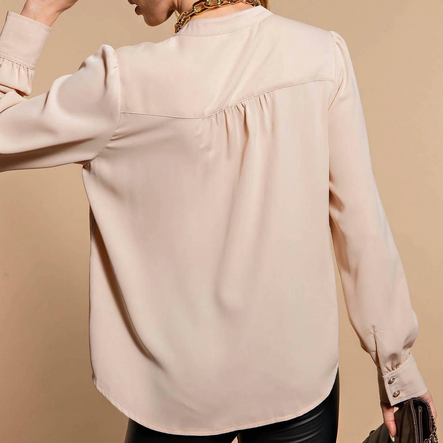 Kori - Silky Button Up Blouse