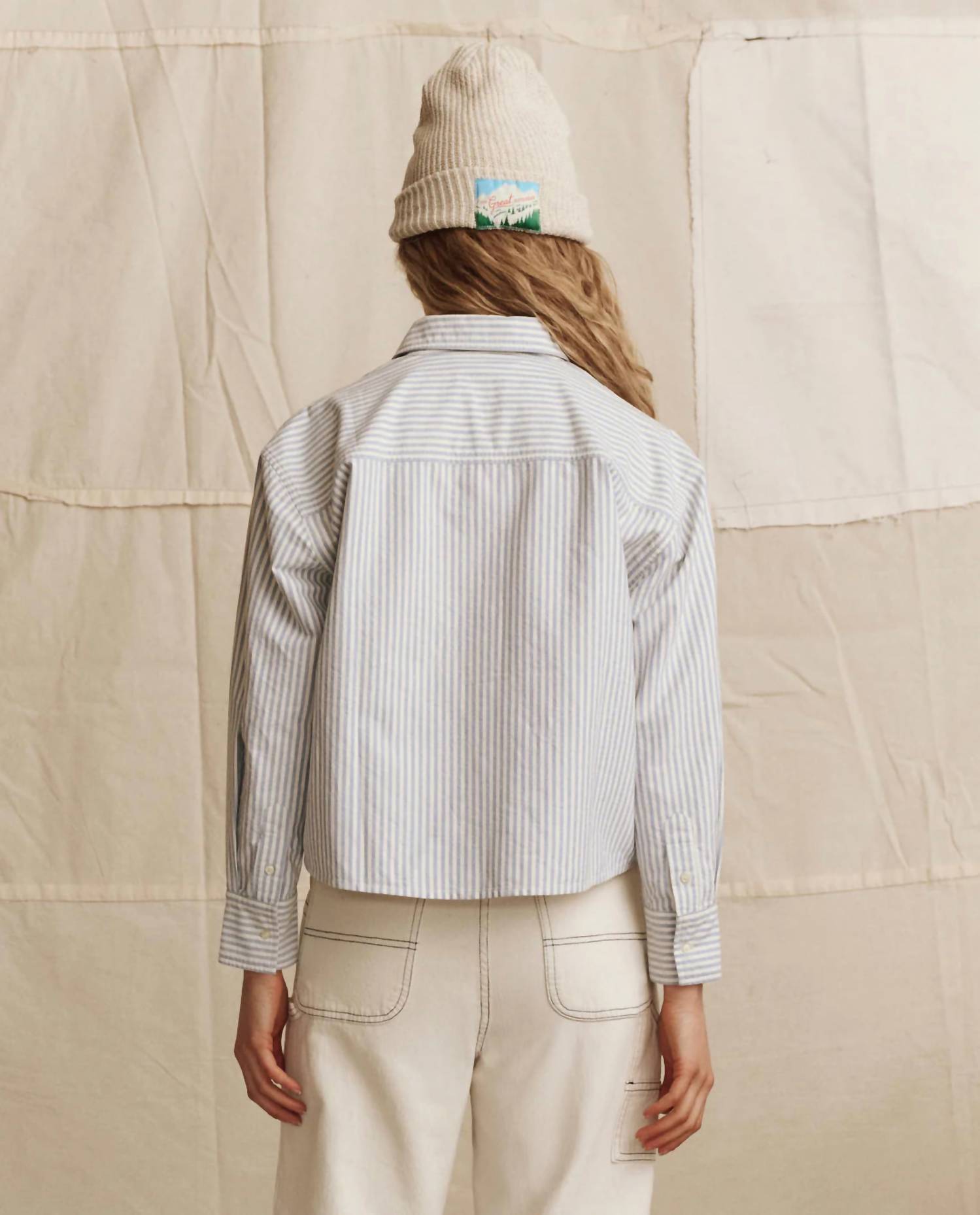 The Great. - Cropped Oxford Shirt