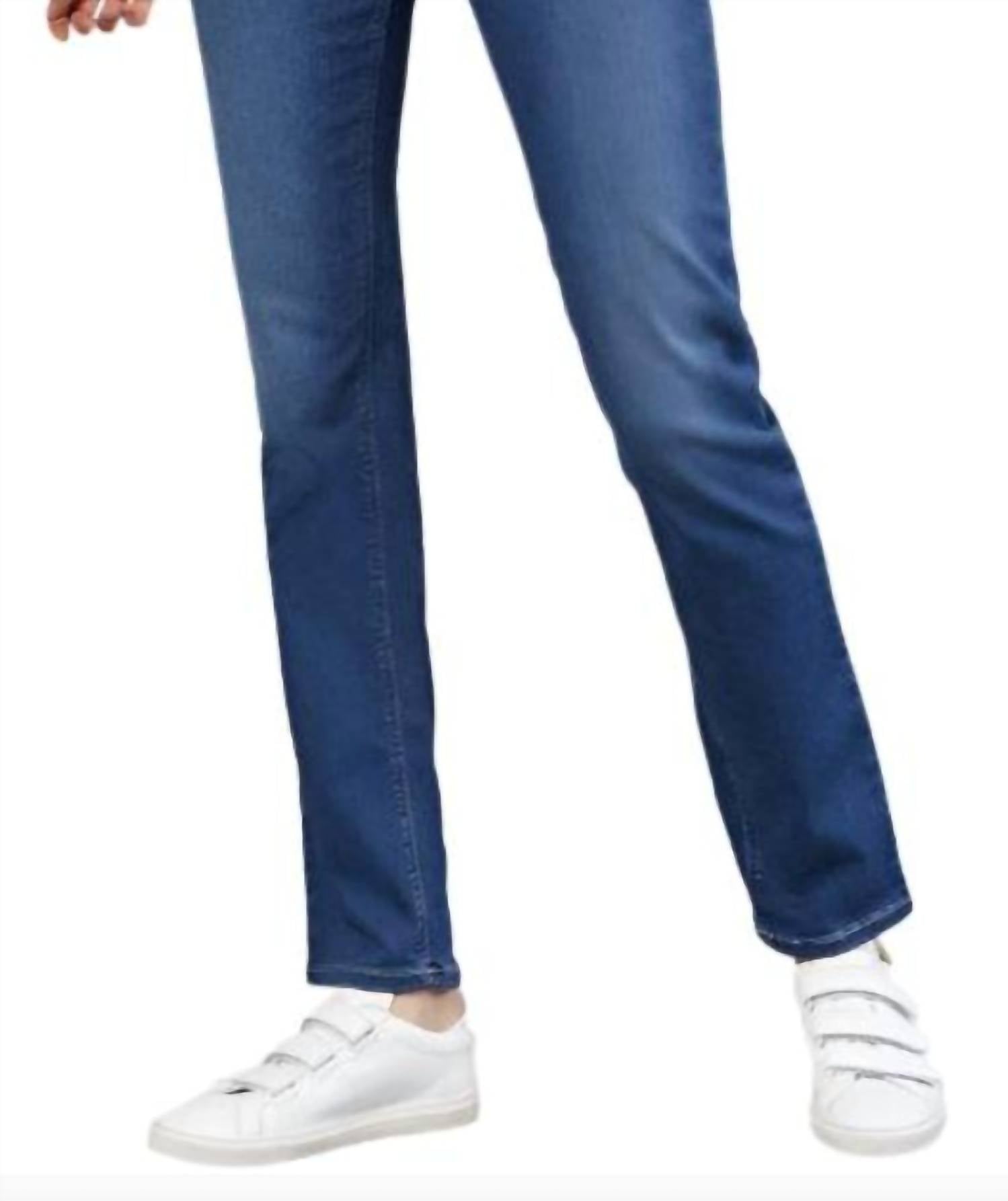 MAC Jeans Dream Straight Jeans - 32" Length in mid blue - women's jeans