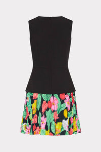 Milly - Haddy Tulip Rosette Pleated Mini Dress