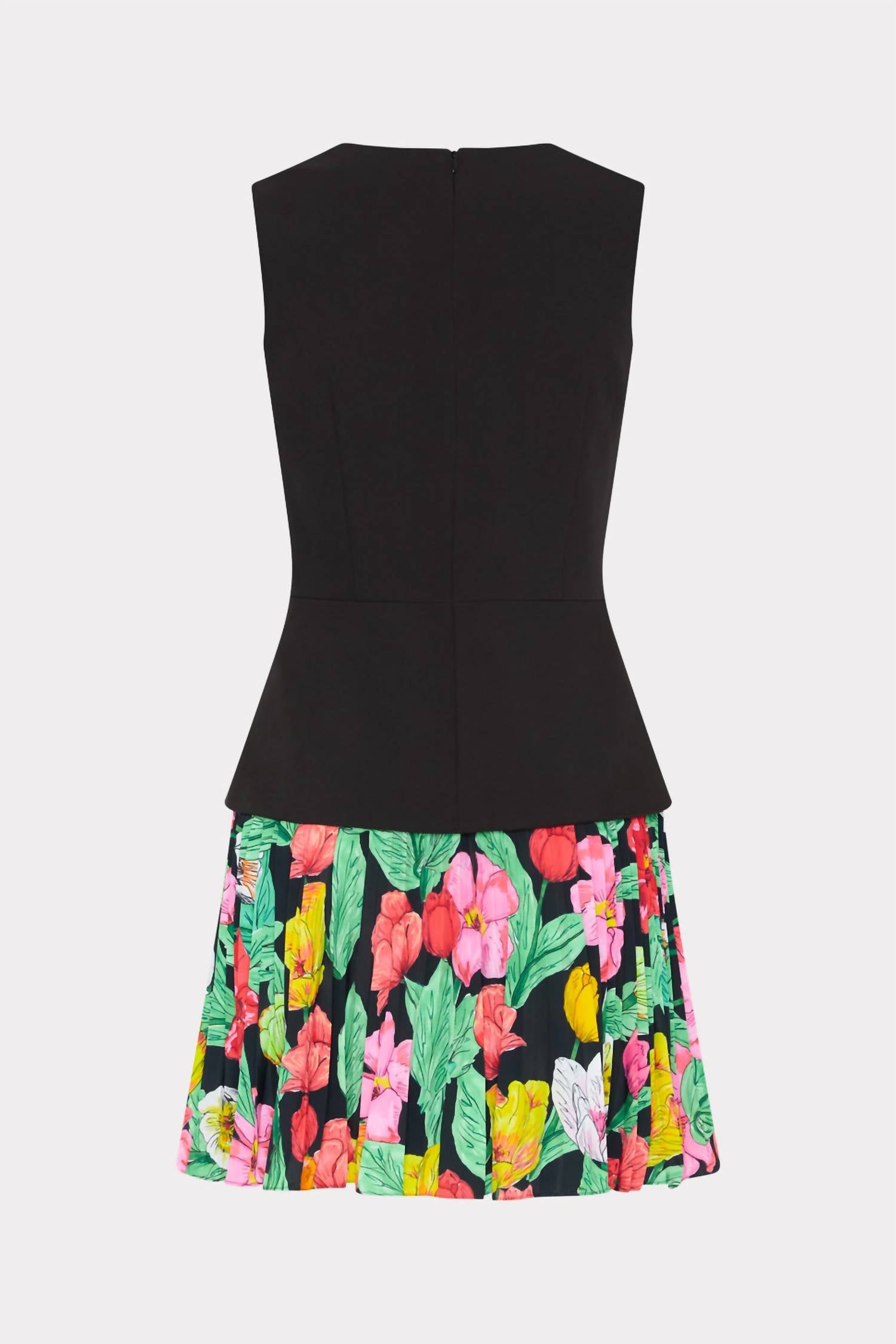 Milly - Haddy Tulip Rosette Pleated Mini Dress