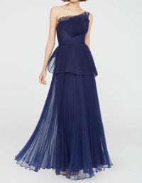 Theia - Delphine Pleated Organza Gown