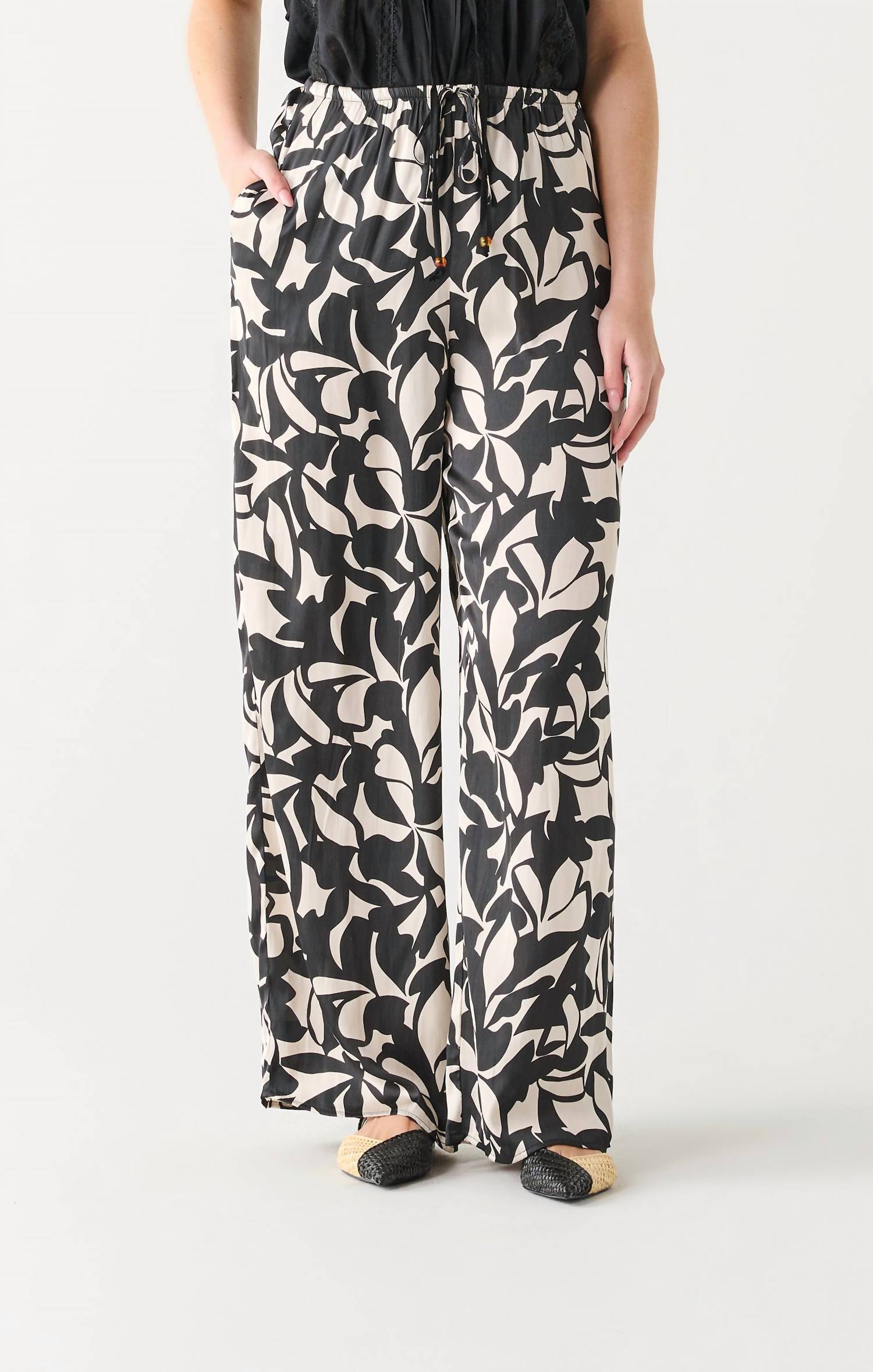 Dex - HIGH WAIST WIDE LEG SATIN PANT