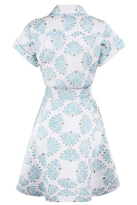 Finley - Mended Peacock Print Short Chantal Dress