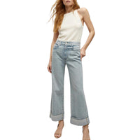 Veronica Beard - Taylor Cuffed Wide-Leg Jean