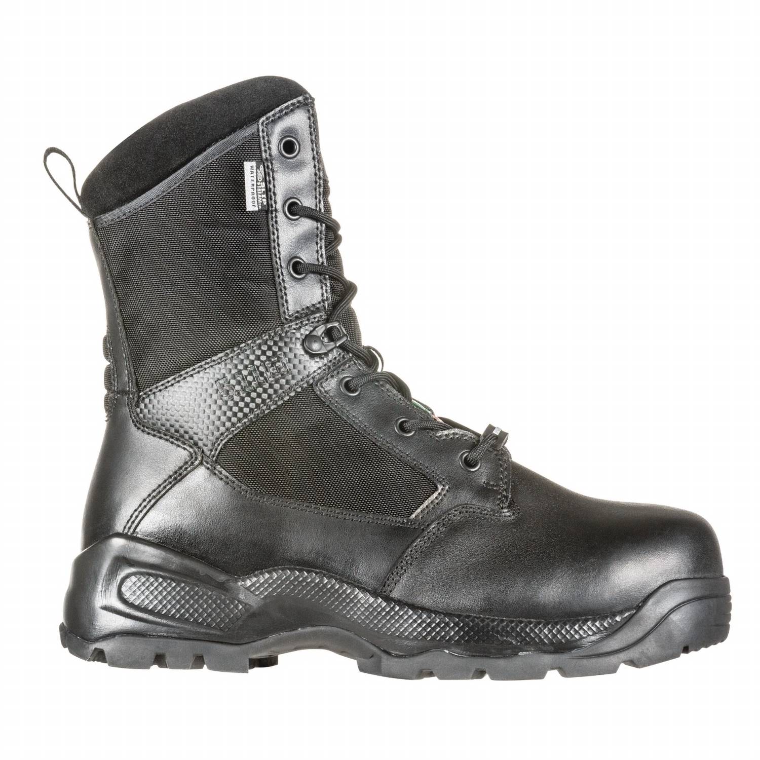5.11 Men's A.t.a.c. 2.0 Shield Carbon Toe Waterproof 8" Work Boots in black - men's boots