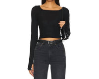 Michael Lauren - Pryderi Crop Long Sleeve Top