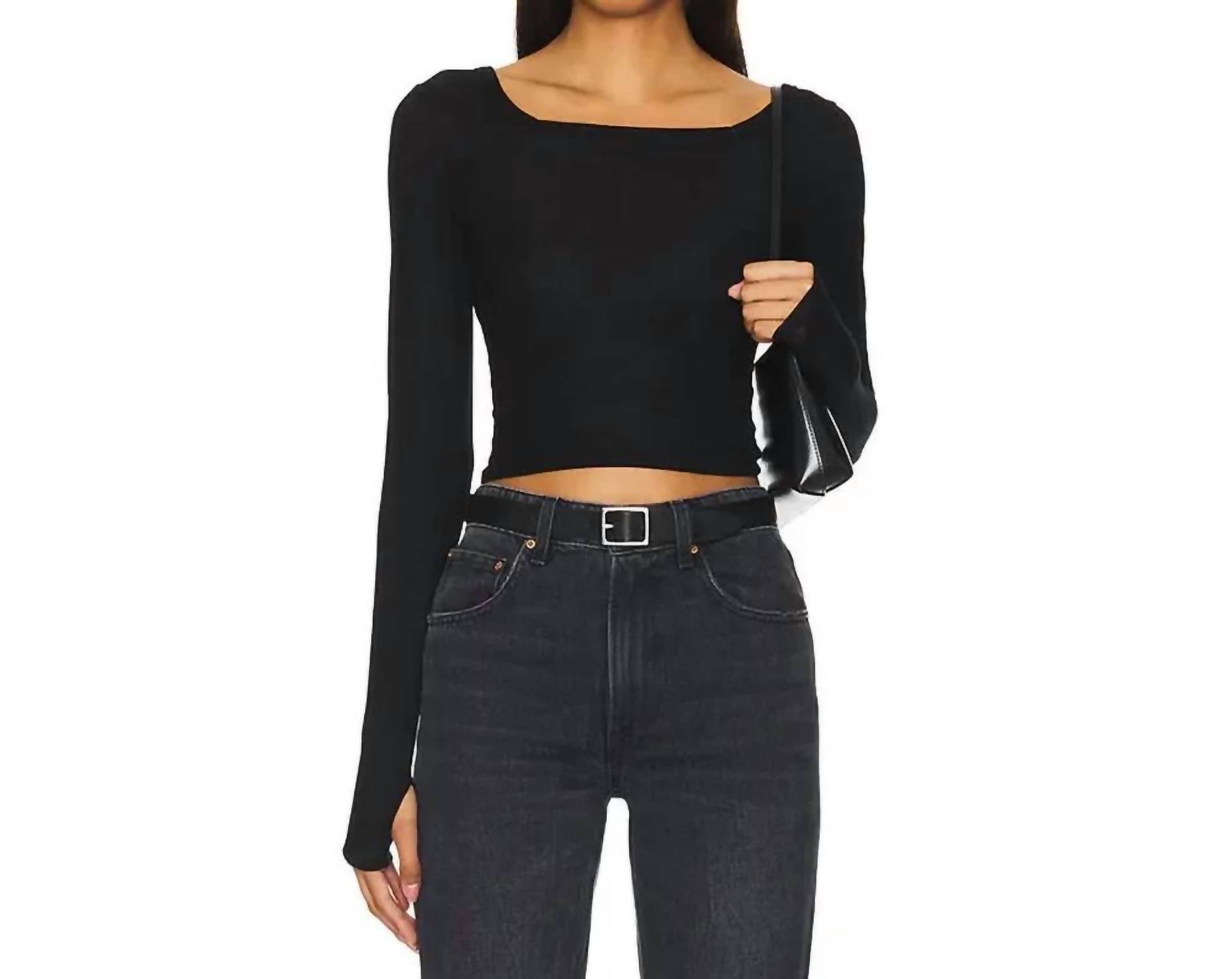 Michael Lauren - Pryderi Crop Long Sleeve Top