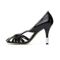 Chloe - Women's Leonie Cutout Embellished Leather Pumps