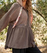 J.Nna - Skylar Flare Zip Up Hoodie