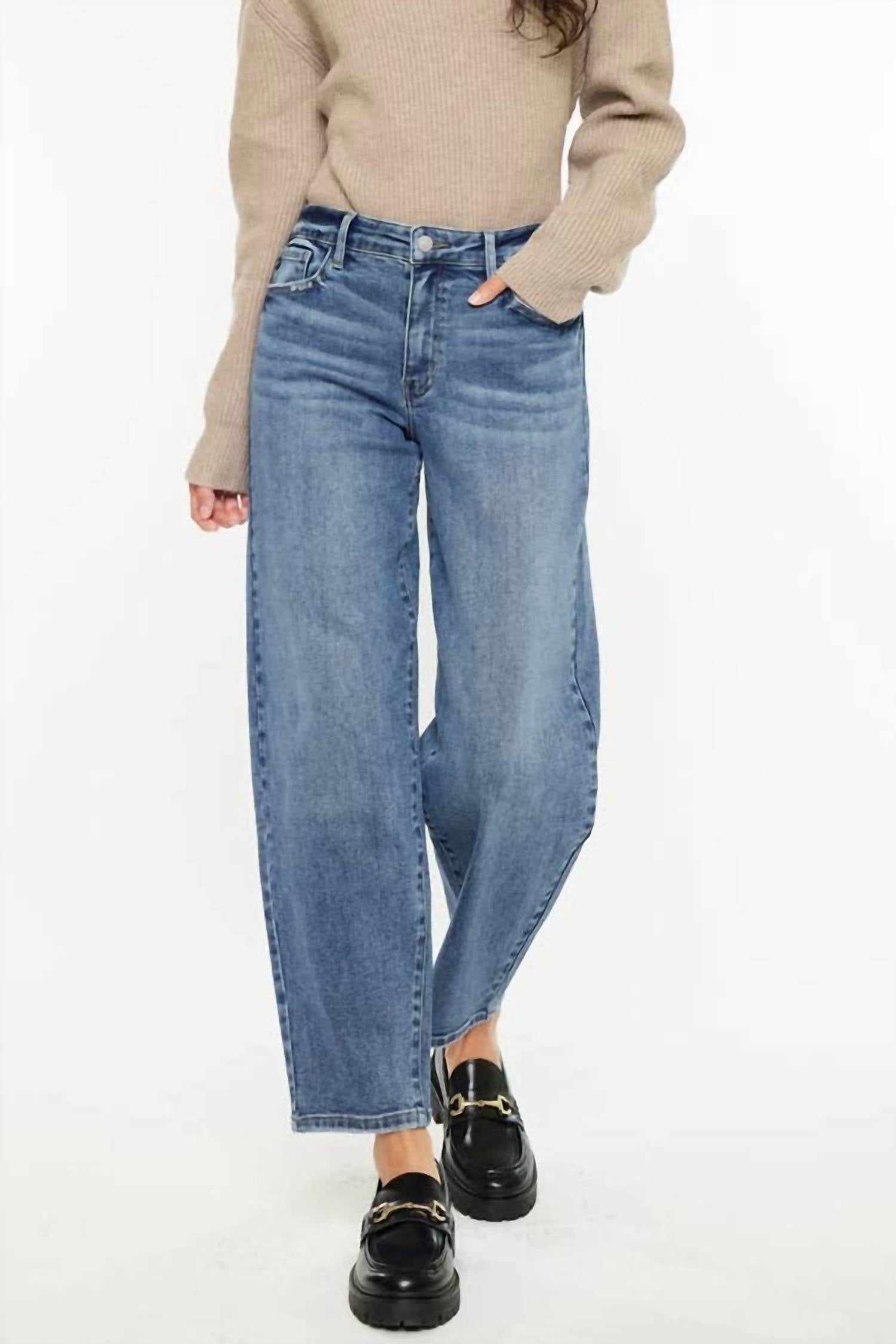 Kancan - Tessa High Rise Slim Barrel Jeans