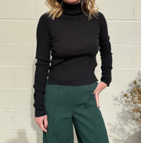 Crescent - Jacqueline Open Back Turtleneck Top