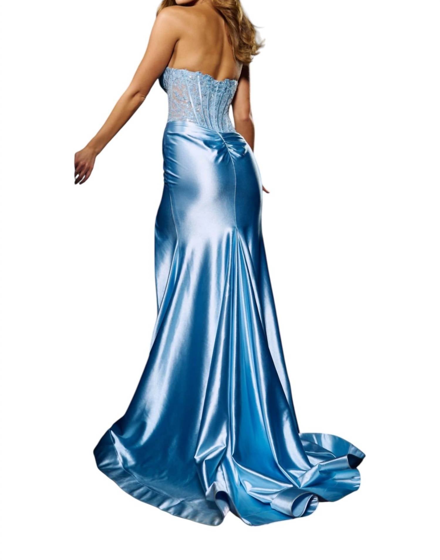 Sherri Hill - Lace Corset Strapless Dress