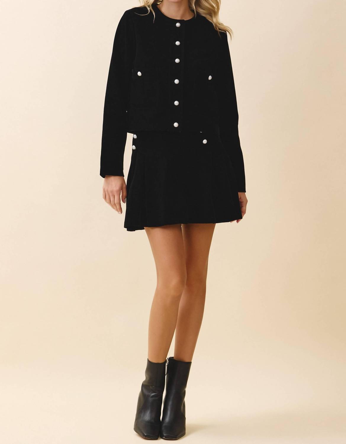 Tcec - Georgie Pearl Button Front Jacket