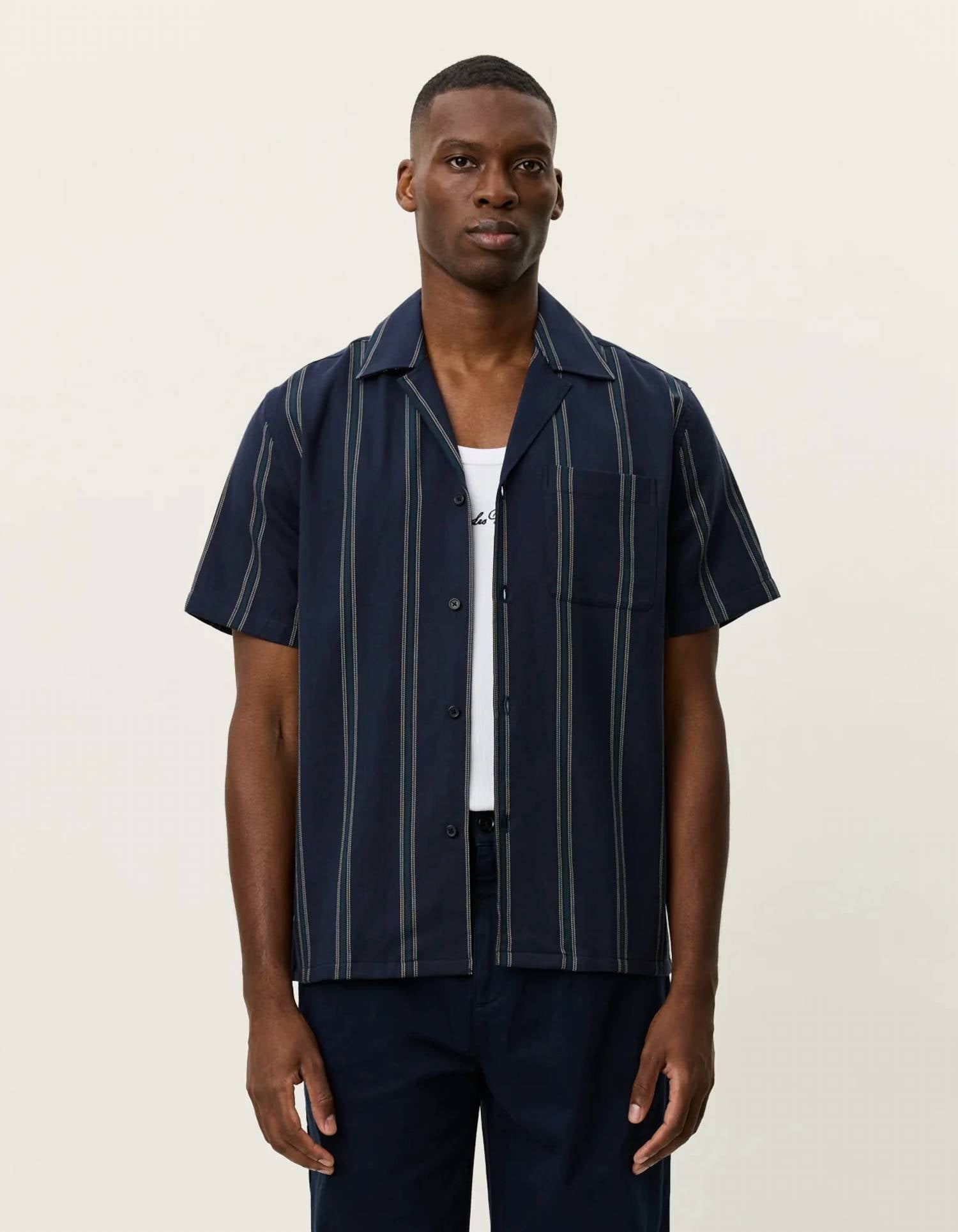 Les Deux - Lawson Stripe Short Sleeve Shirt