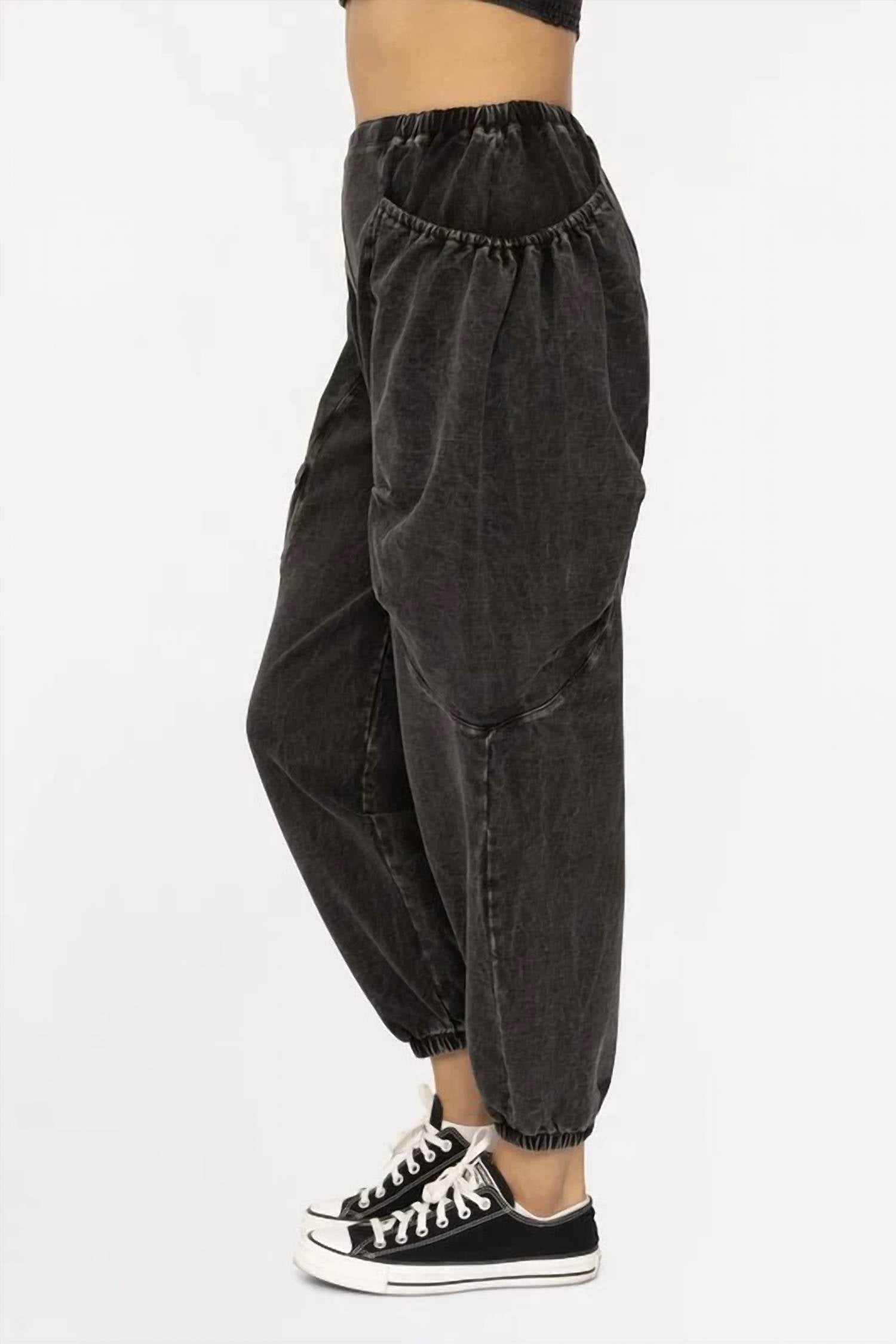 Surelymine - Harlow Mineral Wash Balloon Cargo Pants