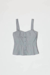 All : Row - Poplin Bustier Square Neck Top