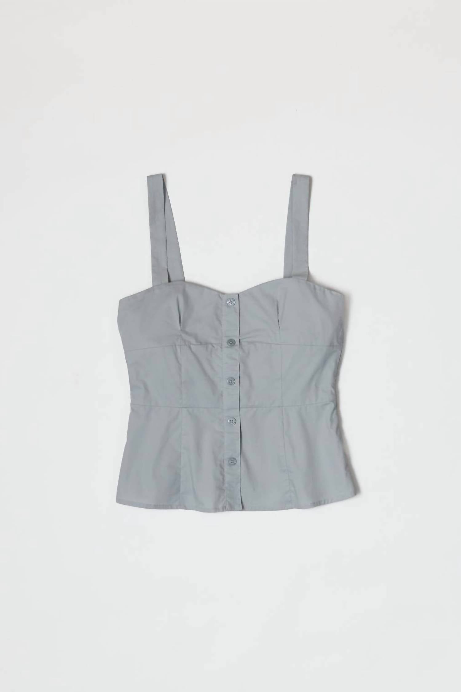 All : Row - Poplin Bustier Square Neck Top