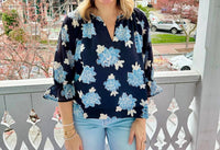 Joy Joy - Floral Peasant Blouse