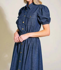 Flying Tomato - Denim Midi Dress