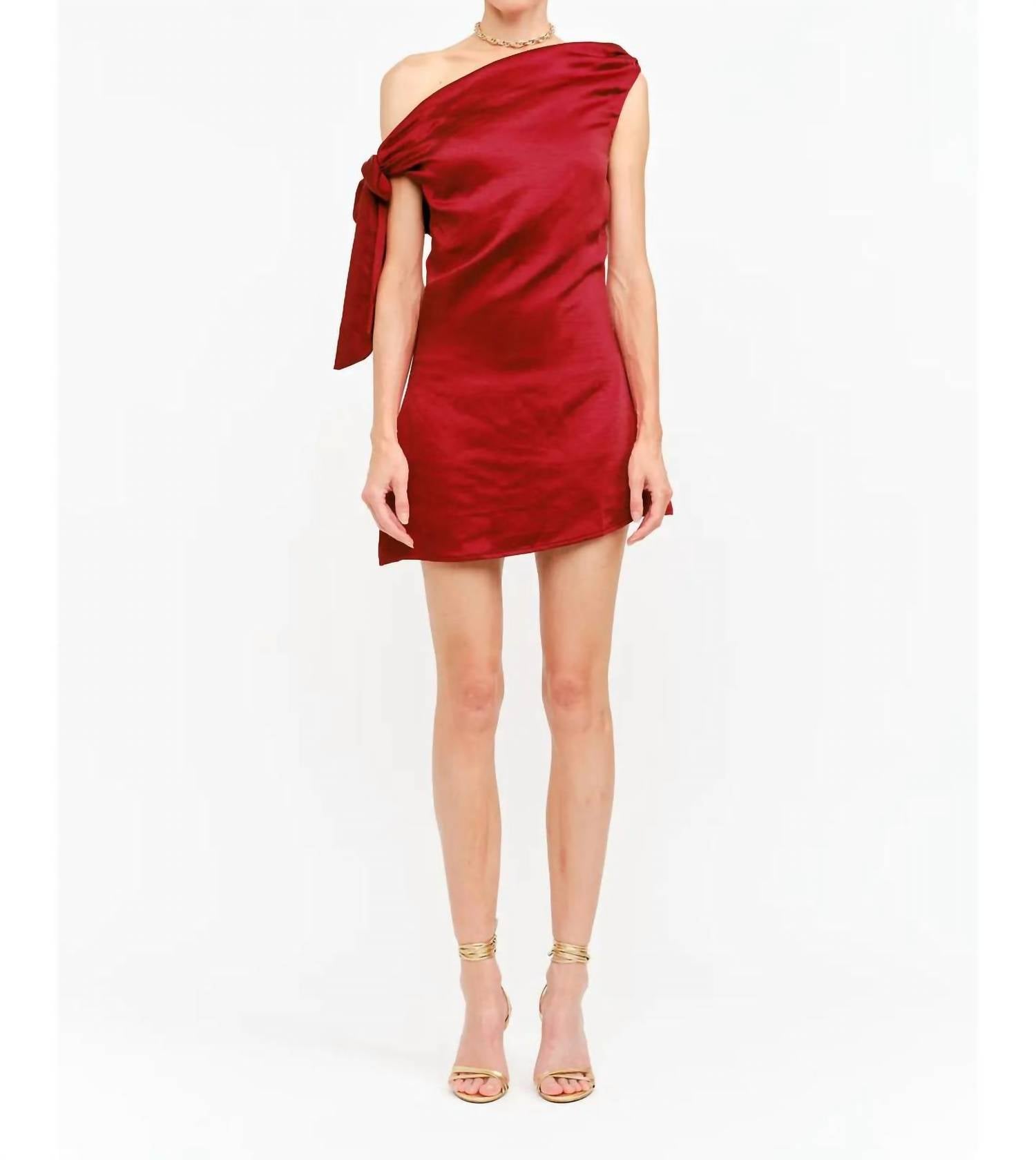 Sofie the Label The Delphine Mini Dress in red - women's dress