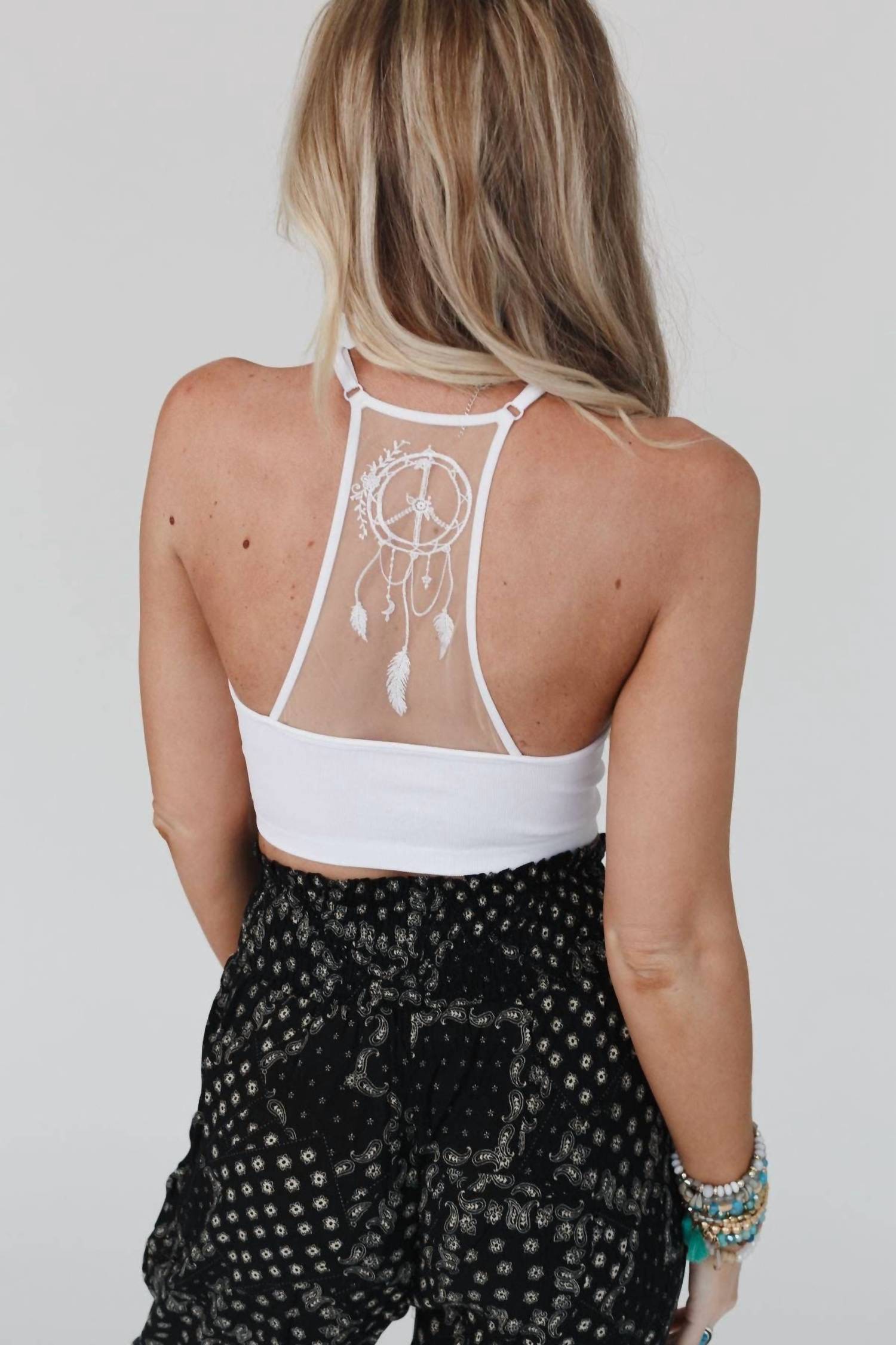 Three Bird Nest - Peace Dreamcatcher Tattoo Bralette