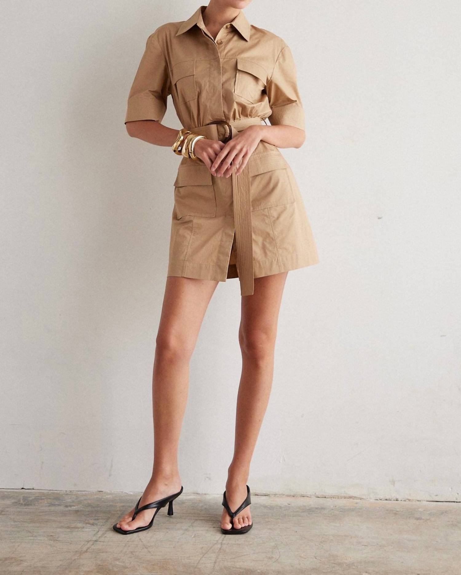 js71 Larsen Dress in khaki - women's dress