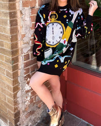 Queen Of Sparkles - Oversized Champagne Sweater Dress