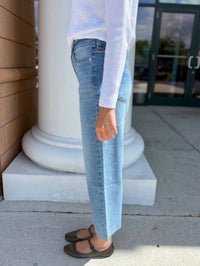 Oat New York - High Rise Crop Wide Leg Jeans