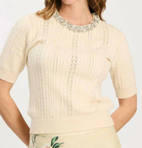 Tyler Boe - Drew Embellished Pointelle Sweater