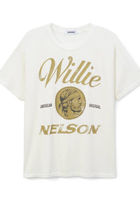 DAYDREAMER Willie Nelson American Original Merch Tee in vintage white - women's t-shirt - view 4