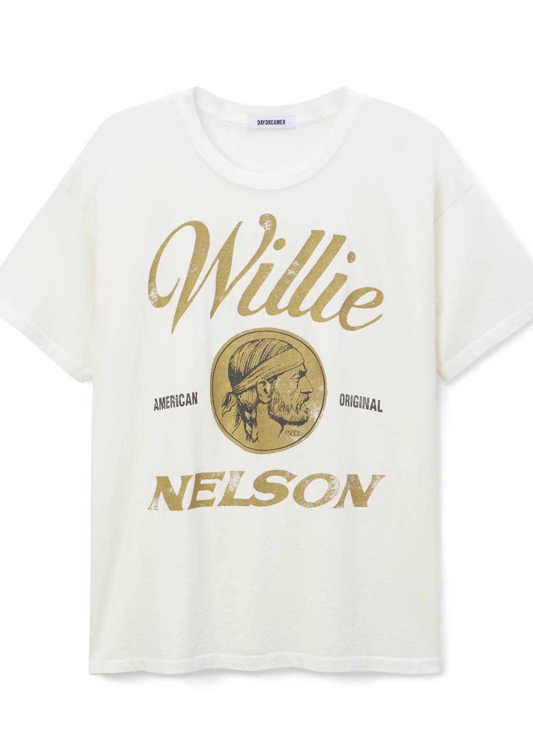 DAYDREAMER Willie Nelson American Original Merch Tee in vintage white - women's t-shirt - view 4