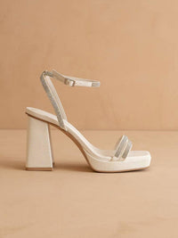 Oasis Society - Women's Suva Rhinestone And Reptile Print Strappy Heels
