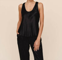 Bella Dahl Beaded Trim Tank Top in black - women's tank top
