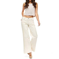 HIDDEN Happi Pintuck Flare Jeans in ecru - women's jeans - view 4