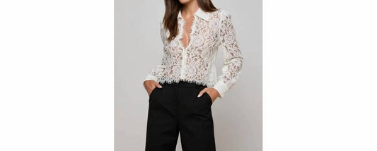 L'Agence - Anita Lace Button Up Top