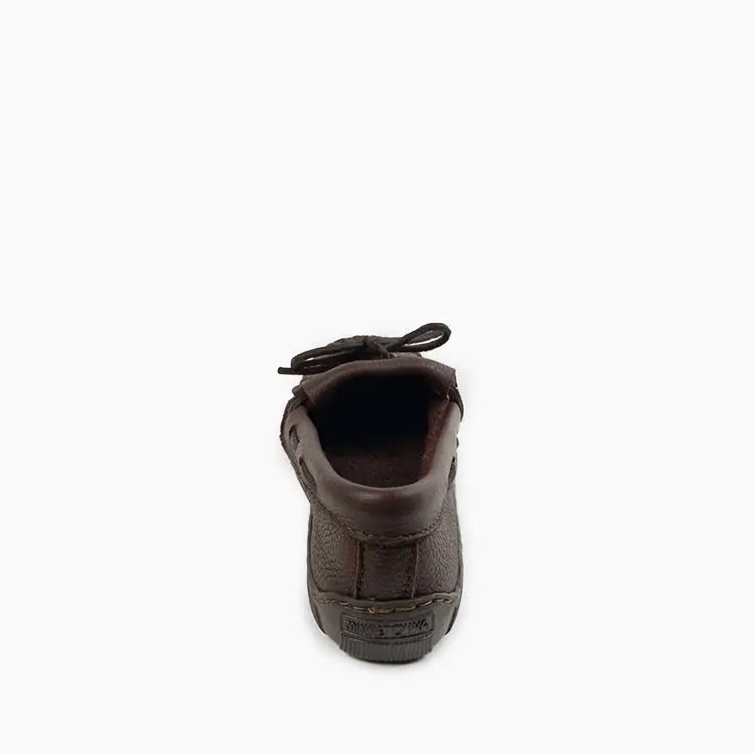 MINNETONKA Women's Moosehide Kilty Loafers in chocolate - women's flats - view 5