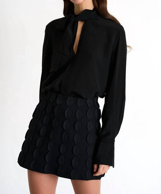 Shan - BOW-TIE NECK SILK BLOUSE