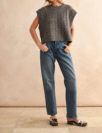 Miou Muse - Ariana Textured Woven Sweater Vest
