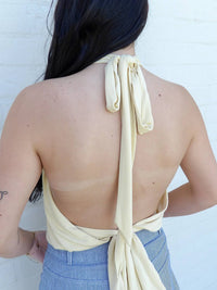 Loucia - The Honey Glow High-neck Halter Top