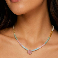 Joy Dravecky - Women's Bezel Stone Necklace